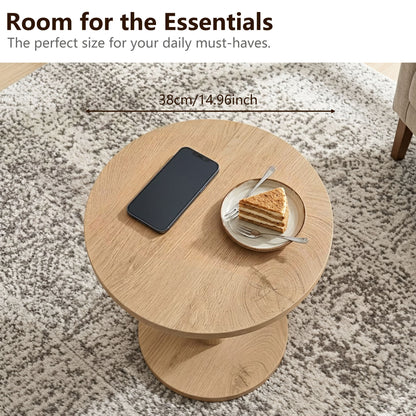 C - Shaped End Table With Sturdy Base