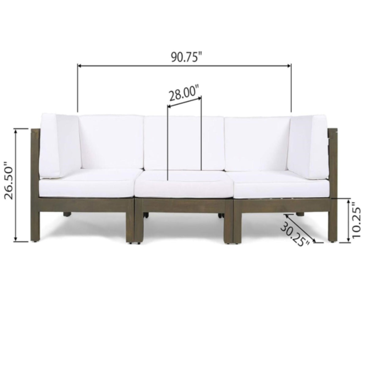 Oana - 3 Piece Sofa Set With Water Resistant Cushions