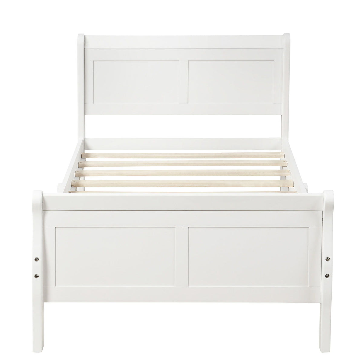 Platform Bed Frame Mattress Foundation Sleigh Bed With Headboard / Footboard / Wood Slat Suppor