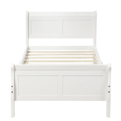 Platform Bed Frame Mattress Foundation Sleigh Bed With Headboard / Footboard / Wood Slat Suppor