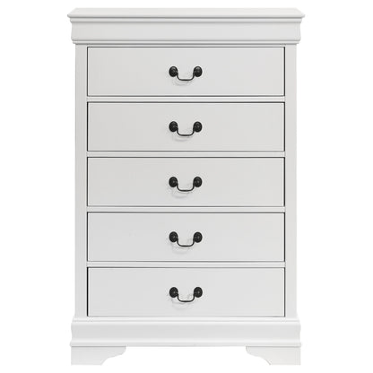 5 Drawer Bedroom Chest - White