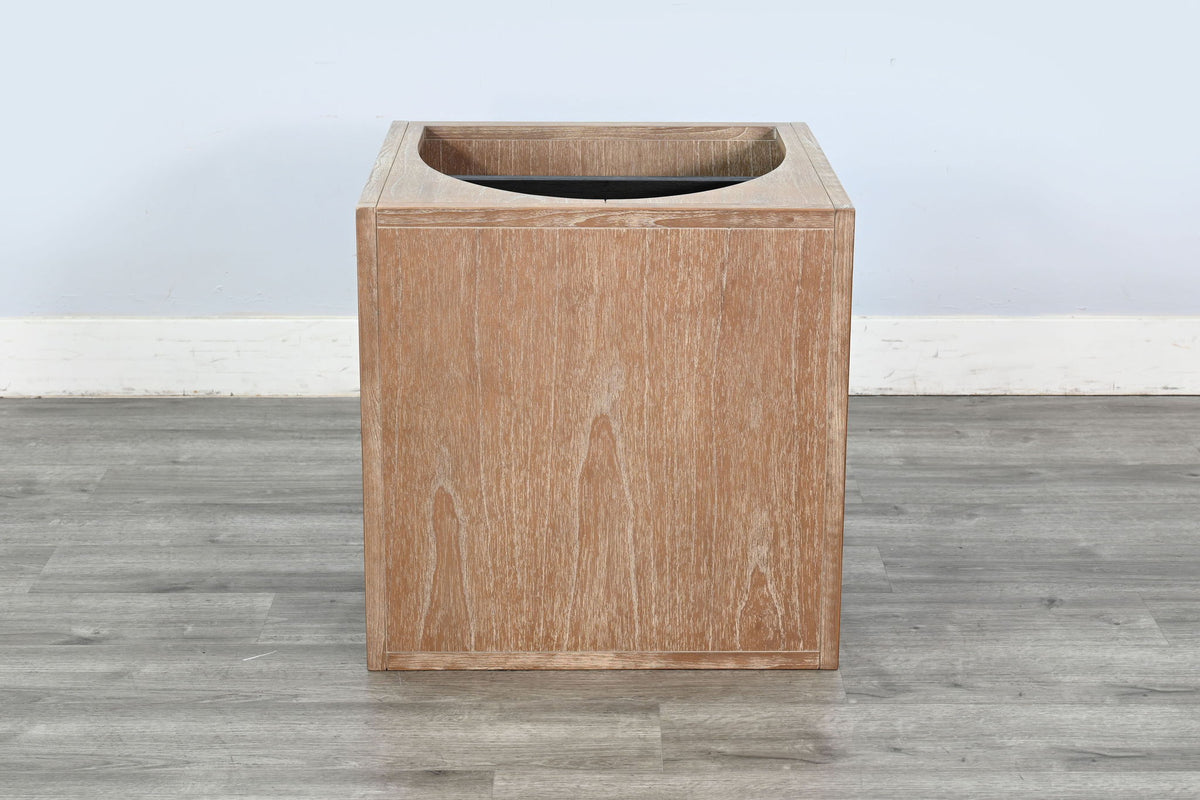 Modern - Wood Table With Arched Open Shelf Design
