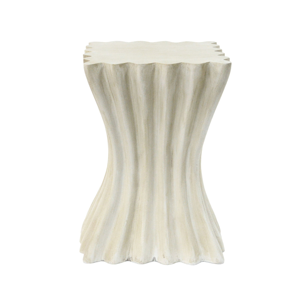 Mgo Archaistic Wavy Side Table - Antique Sandstone