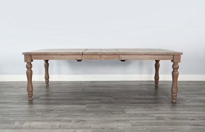 Sierra - Rectangular Dining Table With Extensions With Turned Legs - Amber
