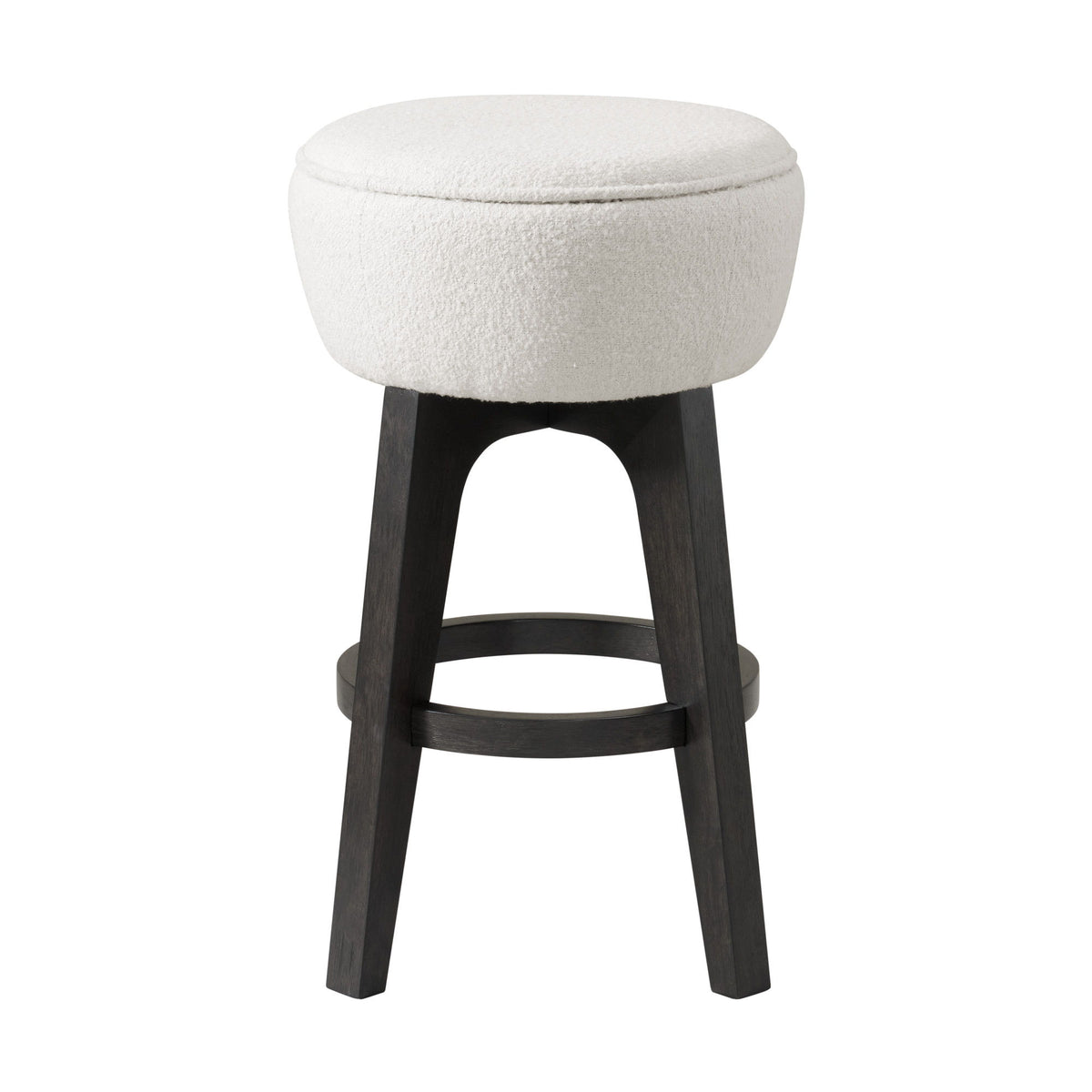 Backless Bar Stools With Soft Cushion (Set of 2) - Brown